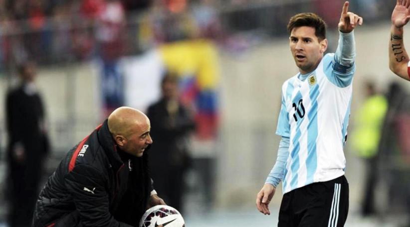 Sampaoli y Leo Messi