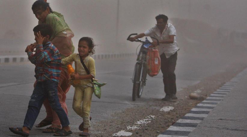 The storm affected three districts in Rajasthan state, as well as parts of Uttar Pradesh