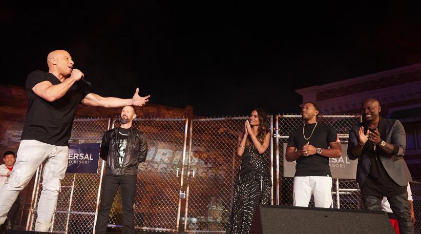 Las superestrellas de la franquicia de Fast &amp; Furious – la estrella y productor Vin Diesel (Dom), y las estrellas Chris "Ludacris" Bridges (Tej), Tyrese Gibson (Roman) y Jordana Brewster (Mia) celebraron la apertura de la nueva atracción de Universal Orlando Resort, Fast &amp; Furious - Supercharged. 