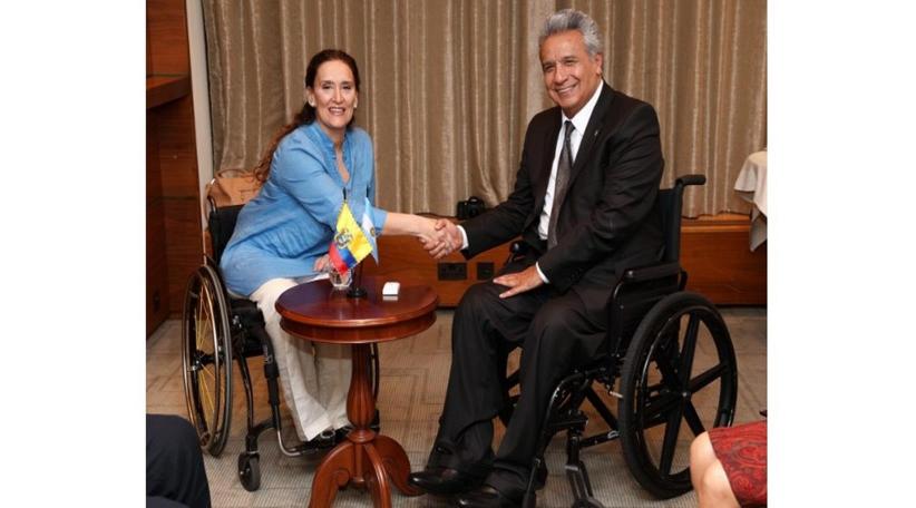 Michetti mantuvo hoy un encuentro con Lenín Moreno, presidente de Ecuador, con quien conversó sobre la agenda conjunta entre la Argentina y ese país respecto de temas de discapacidad. 