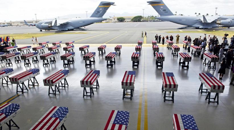 US President Donald Trump tweeted his thanks to North Korean leader Kim Jong Un, after the possible remains of American war dead killed in the Korean War arrived back on US soil.