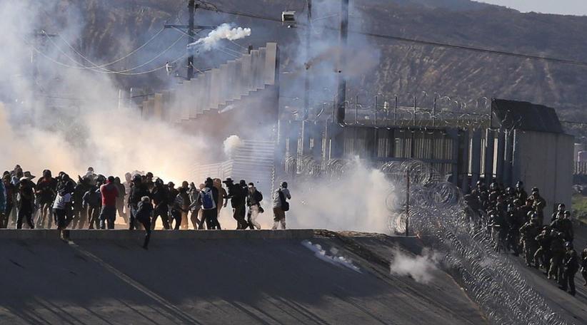 “Violence - if they do a charge," Trump told reporters when asked what might cause a border closure. "Because with a closed border, it’s very easy to stop. With an open border, it’s not."