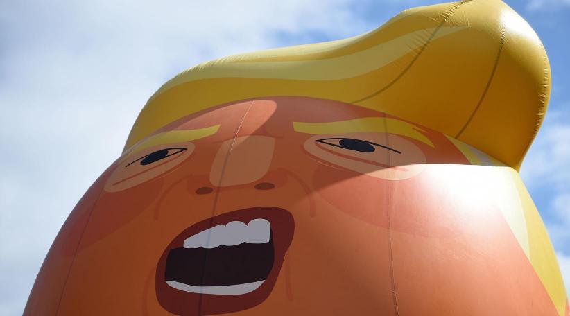 Trump Baby” blimp took its first steps before the U.S. leader's visit to the U.K. last summer. Now, the angry diaper-wearing baby awaits President Donald Trump ahead of the G20 summit in Argentina.