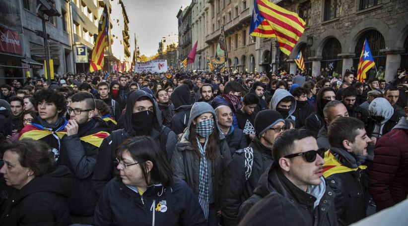 Protestas e incidentes por la celebración del Consejo de Ministros en Barcelona