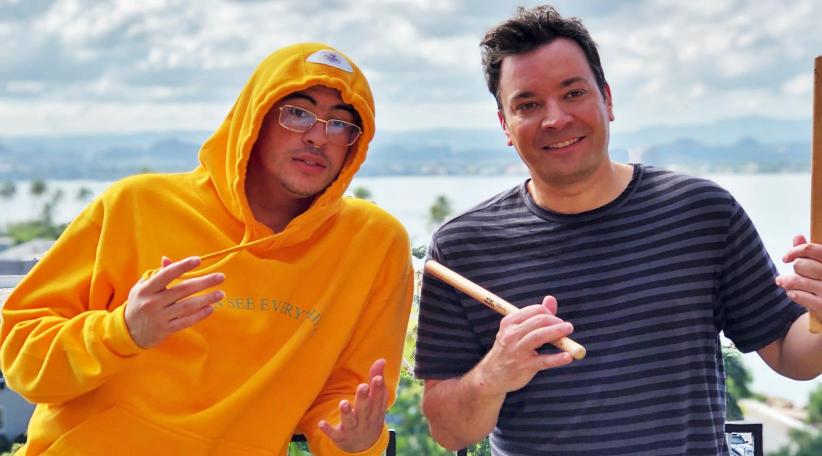 Bad Bunny grabó un videoclip junto a Jimmy Fallon 