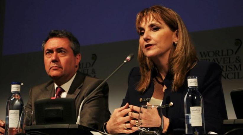Gloria Guevara, WTTC president and CEO &amp; the Mayor of Seville City, Juan Espadas 