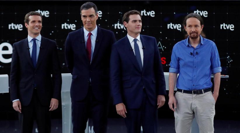 Spain rivals clash over Catalonia in election debate