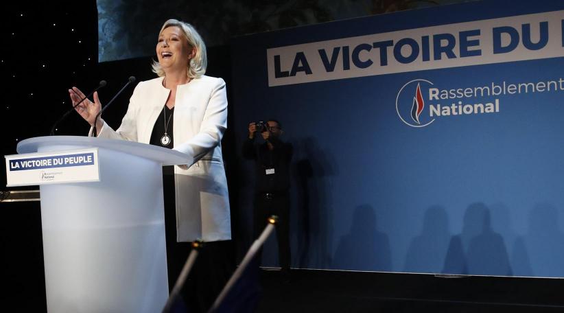 Le Pen beats Macron in France as nationalists gain in EU vote