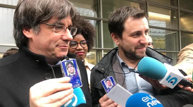 Puigdemont, Comín y Puig entran en la Eurocámara tras levantamiento del veto