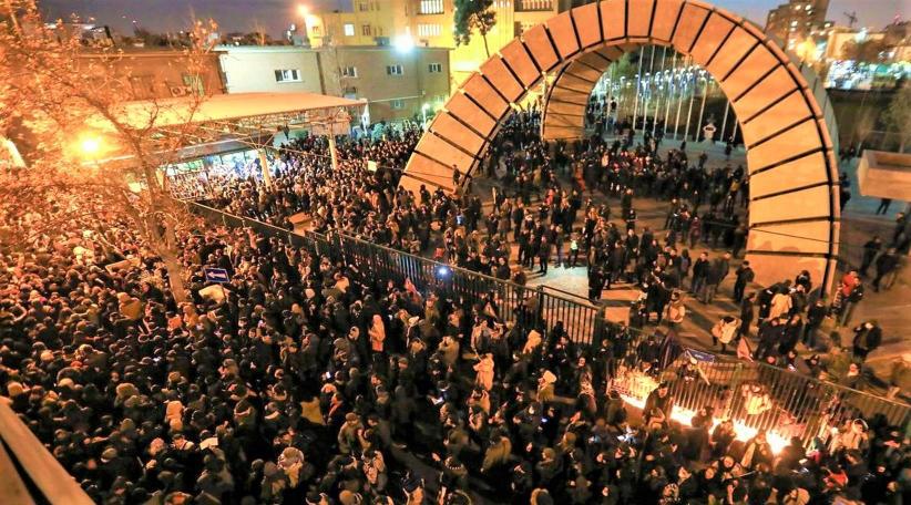Protests erupt again in Iran after admission of plane strike