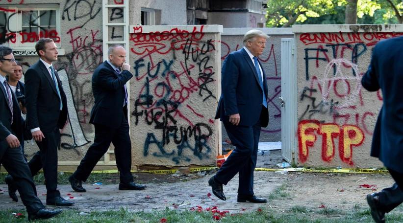 Donald Trump threatens to deploy army as teargas fired so he can pose at church