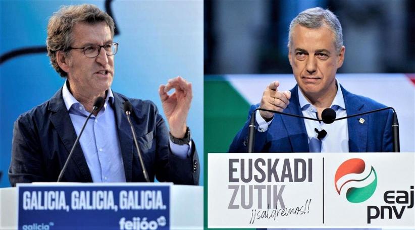 Elecciones autonómicas en España ganan Feijóo (Galicia) y Urkullu (País Vasco) 