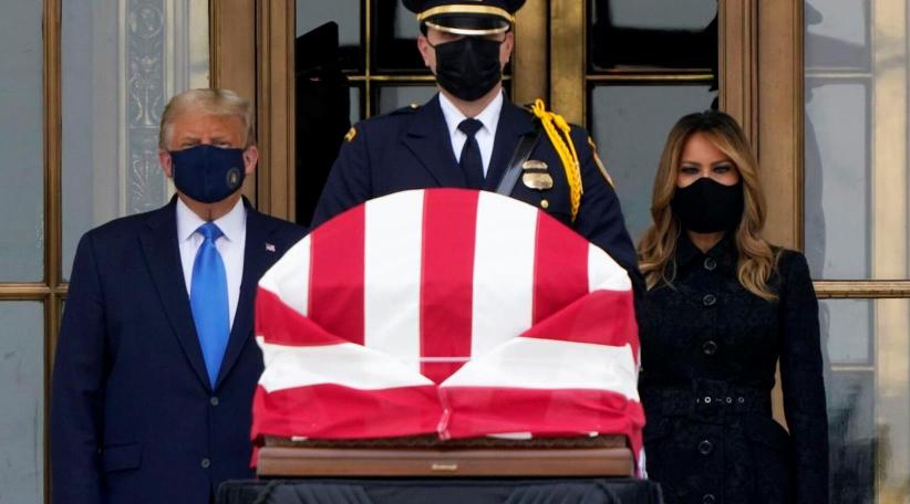 President Trump booed at Supreme Court as he pays respects to Ruth Bader Ginsburg