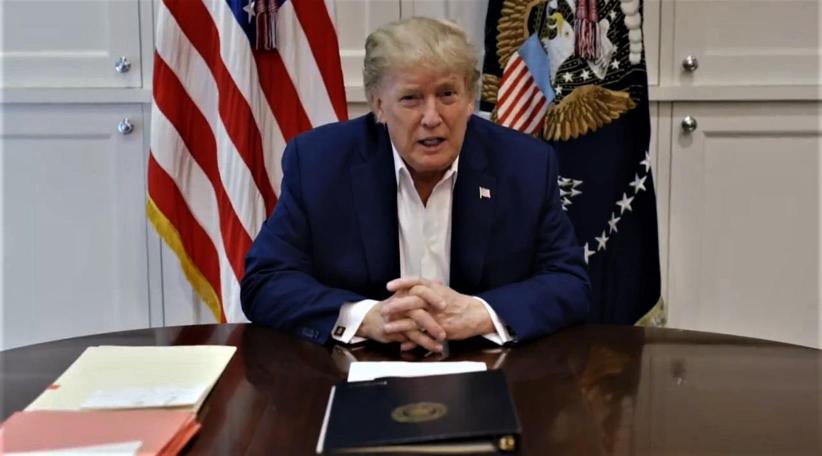 Trump graba video desde el hospital militar y dice que está mucho mejor