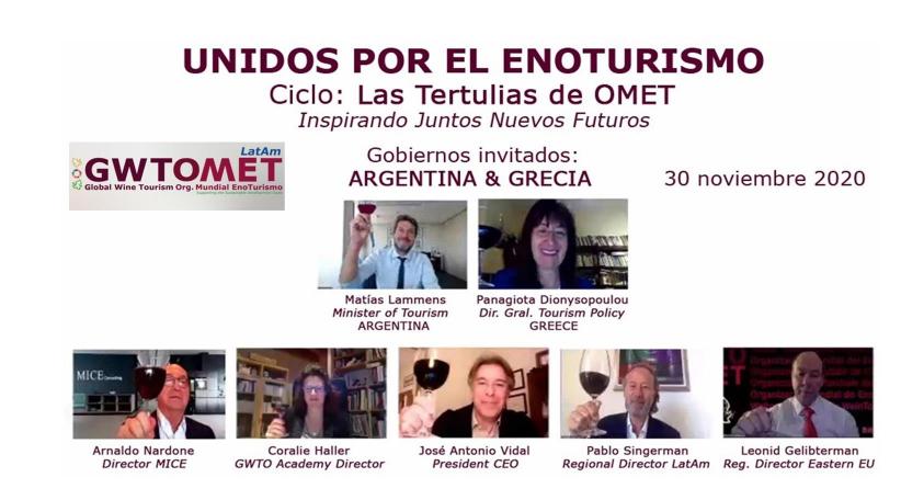 Enoturismo: Se realizó la primera mesa redonda online dentro del ciclo Las Tertulias de OMET