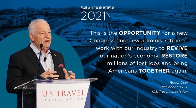 Roger Dow, CEO y presidente de U.S. Travel Association,  brindó el informe anual sobre el estado de la industria de viajes en EEUU 