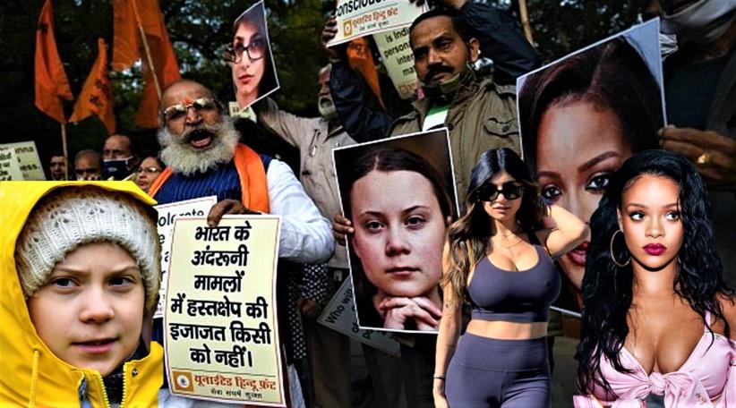 Se realizan en India manifestaciones contra Rihanna, Thunberg y Mia Khalifa por apoyar la protesta de los agricultores