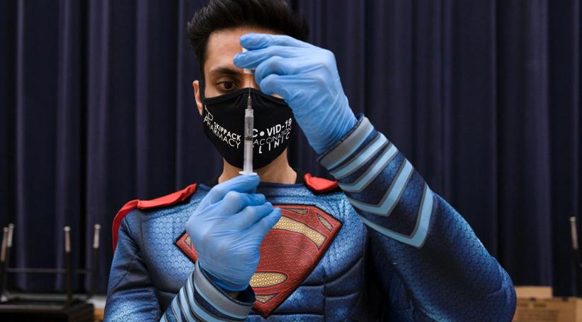  Superman (Mayank Amin) to the vaccine rescue