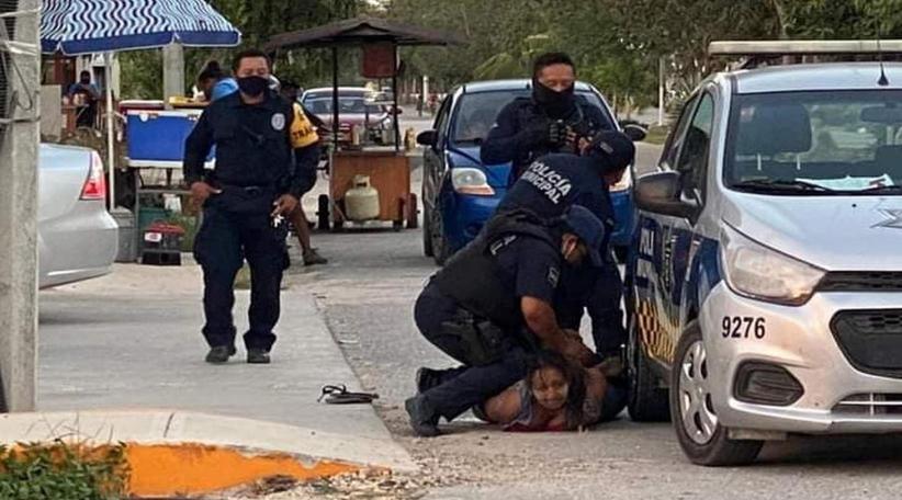México: mujer muere en Tulum tras ser sometida por policías igual que George Floyd