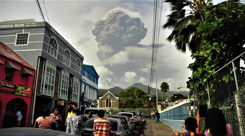 St Vincent rocked by explosive eruptions at La Soufrière volcano