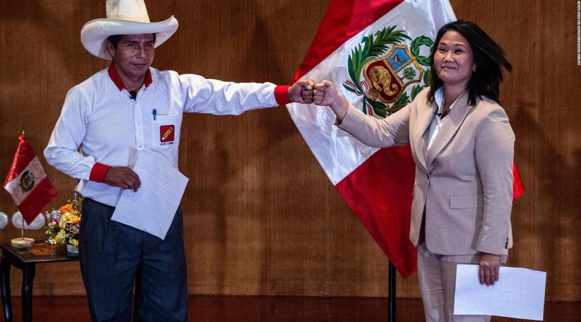 Elecciones en Perú: Aumenta la ventaja de Castillo sobre Fujimori