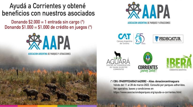 AAPA, CAT y otras organizaciones del turismo realizan acción de ayuda a Corrientes