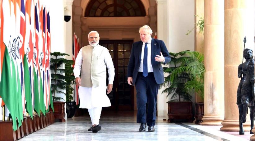 British Prime Minister Boris Johnson is on his two-day visit to India. 