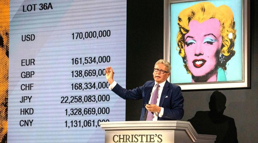 El retrato de Marilyn Monroe de Andy Warhol se vende por un récord de 195 millones de dólares en una subasta