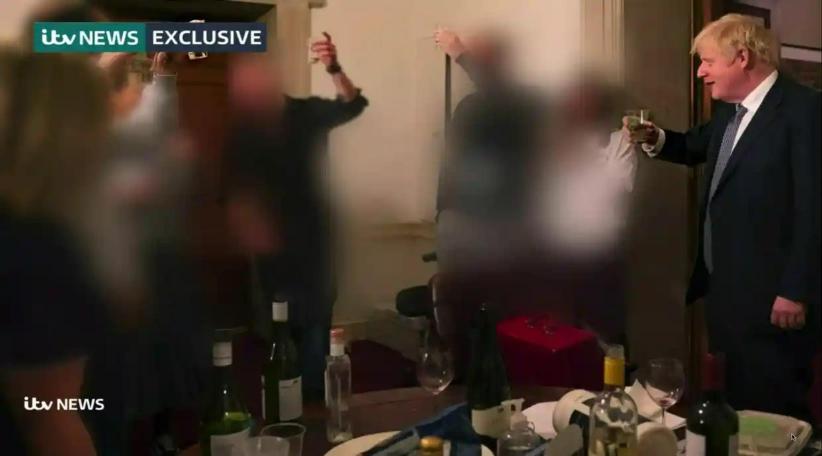 Partygate: pictures emerge showing Boris Johnson drinking at No 10 leaving do during lockdown