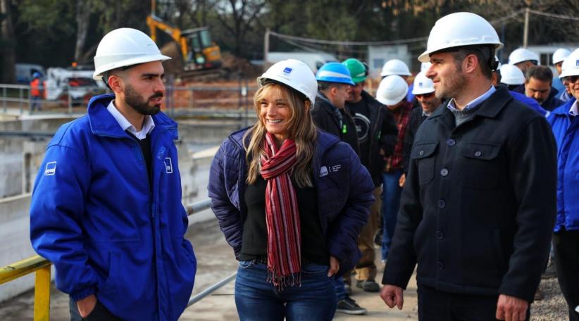 Galmarini y Achaval recorrieron la puesta en valor de la Planta Depuradora Champagnat que beneficiará a más de 65.000 vecinos de Pilar