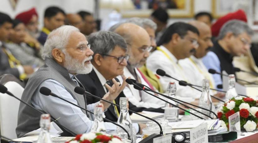 Modi destacó el esfuerzo de India para superar el Covid (foto: Twitter, @NITIAayog)