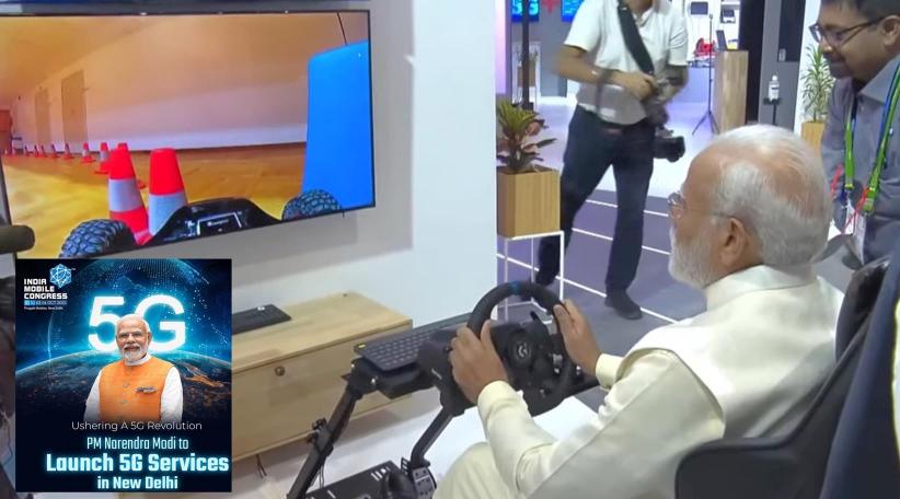 India: Usando un enlace 5G, el primer ministro Narendra Modi condujo de forma remota un automóvil en Suecia desde Delhi