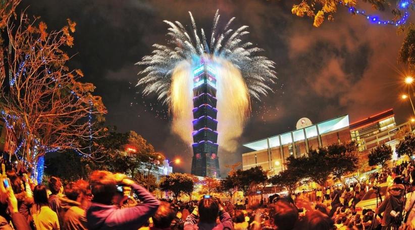 El Taipei 101 de Taiwán lanzará 16.000 fuegos artificiales para la celebración de Año Nuevo