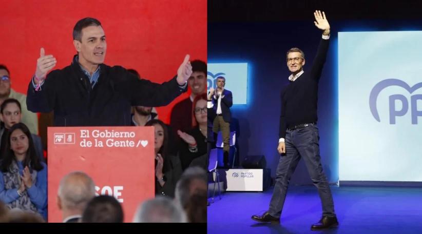 Sánchez y Feijóo inician la precampaña de las elecciones autonómicas y municipales del 28-M en España