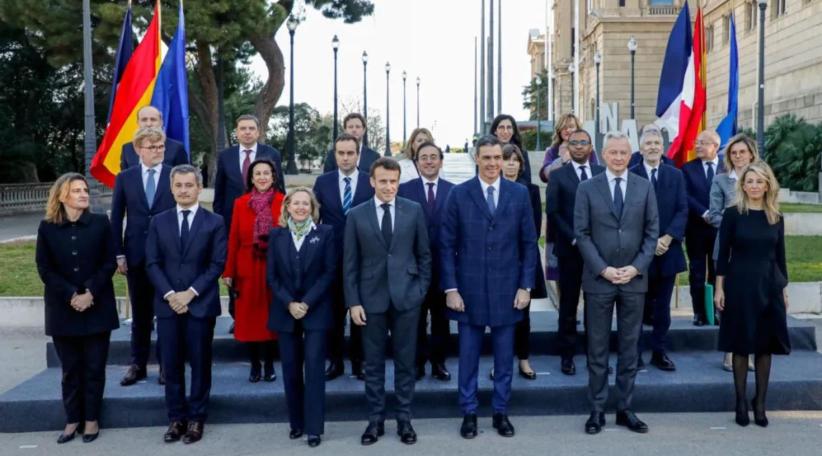 Independentistas catalanes protestan en Barcelona contra la cumbre hispano-francesa