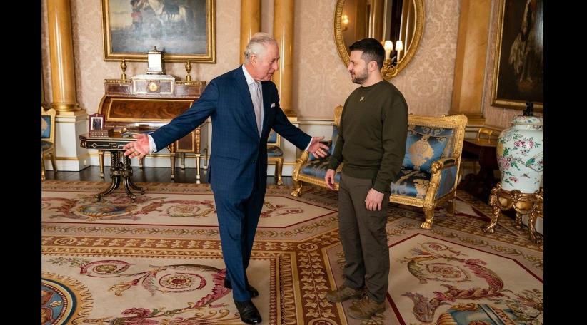 Zelenskyy has met King Charles at Buckingham Palace after making a surprise trip to the UK