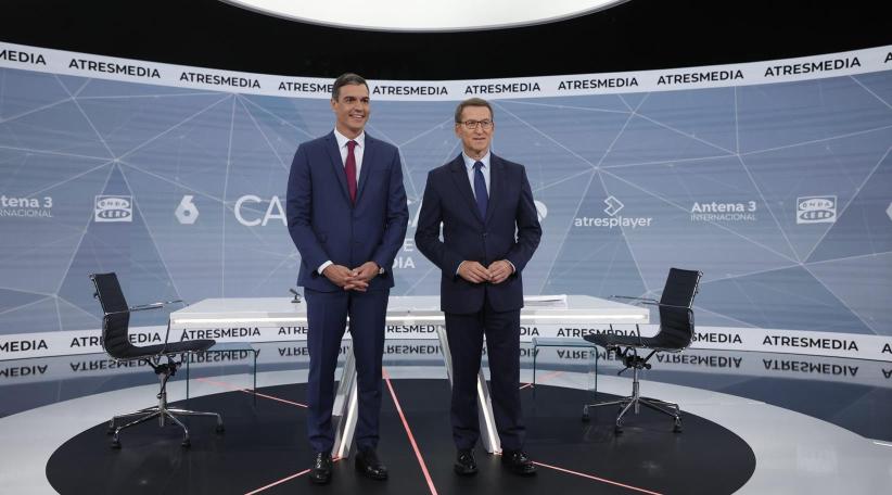 Elecciones en España: Feijóo domina el cara a cara ante Pedro Sánchez