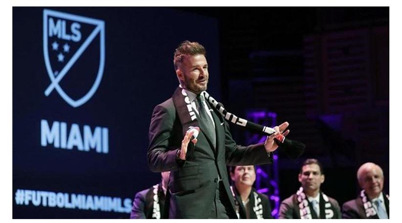 Beckham en la presentación del Inter Miami