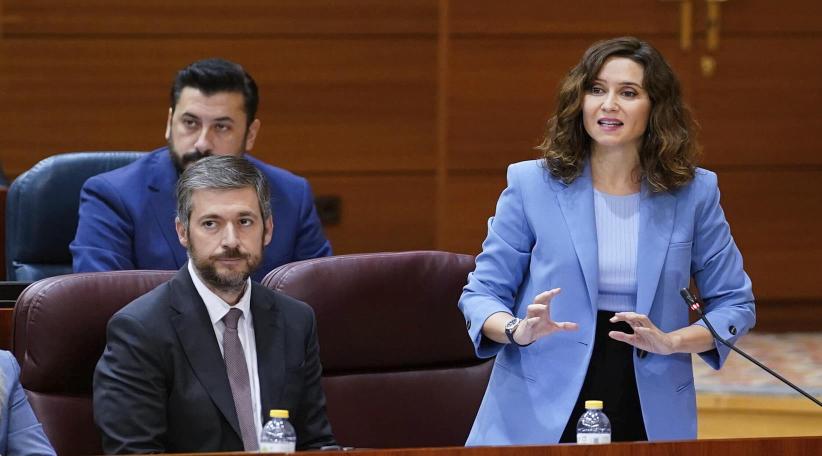 Isabel Díaz Ayuso acusa al pacto PSOE-Junts de encaminar a España hacia una dictadura