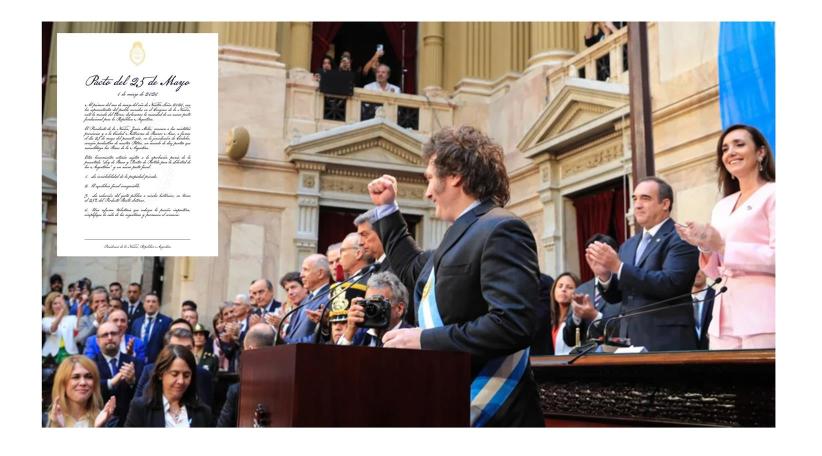 Argentina Milei llama a los gobernadores a firmar el Pacto del 25 de Mayo para establecer un nuevo orden económico