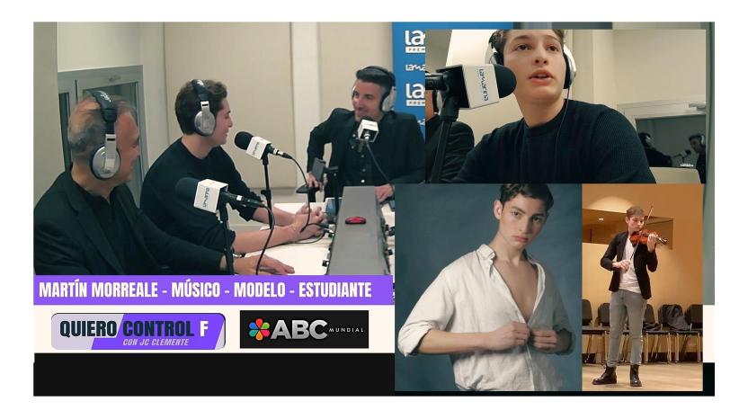 El prodigio argentino Martín Morreale conquista Europa con su talento tocando el violín y su carrera como modelo publicitario