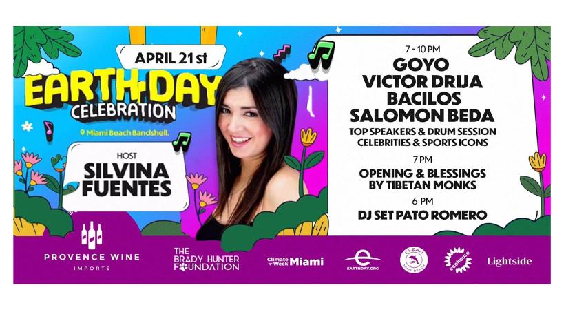 Desde Miami para el mundo entero, Econews invita a un evento sin precedentes que tendrá lugar el 21 de abril y servirá como preludio a la Semana del Clima 2024: "Earth Day Celebration".  Entre los artistas que comprometieron su presencia están Goyo, Víctor Drija, Bacilos, Pato Romero y Salomón Beda.