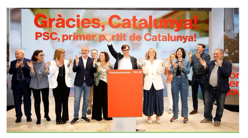 El PSC de Salvador Illa emerge victorioso en las elecciones catalanas, dejando un Parlamento sin mayoría independentista