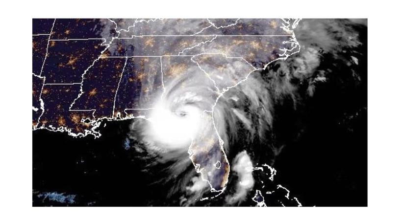 Helene weakens to a tropical storm with maximum sustained winds of 70 mph over Georgia