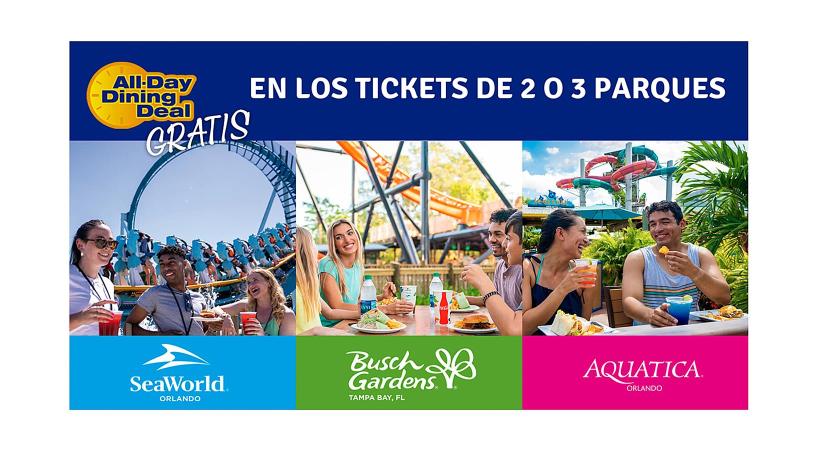 United Parks lanza promoción con plan de comida gratis en entradas de 2 o 3 parques