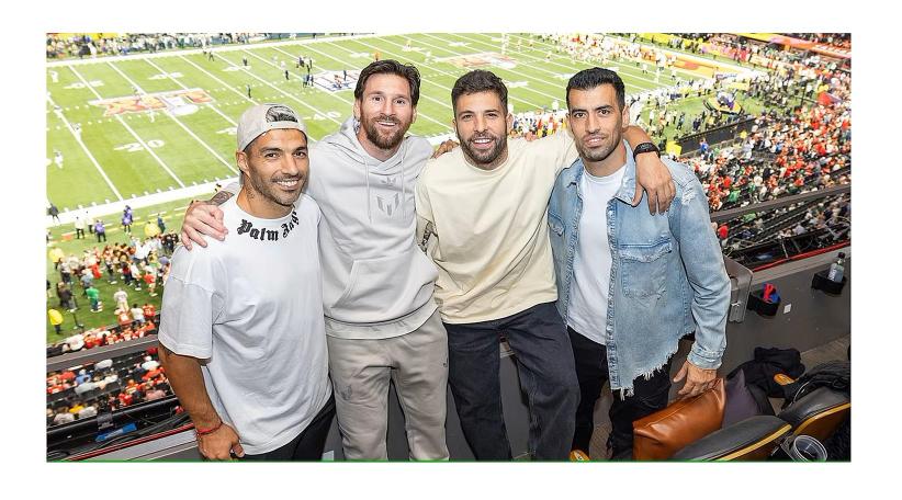 Lionel Messi Attends Super Bowl LIX with Inter Miami Teammates and Children