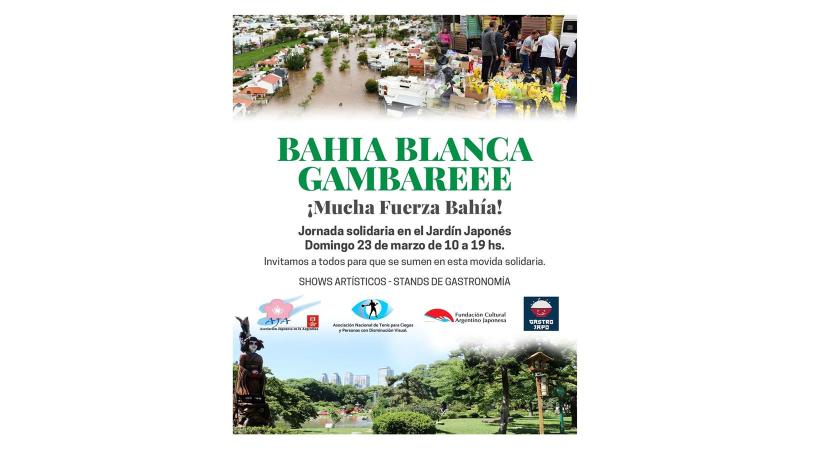 Jornada Solidaria en el Jardín Japonés a Beneficio de Bahía Blanca