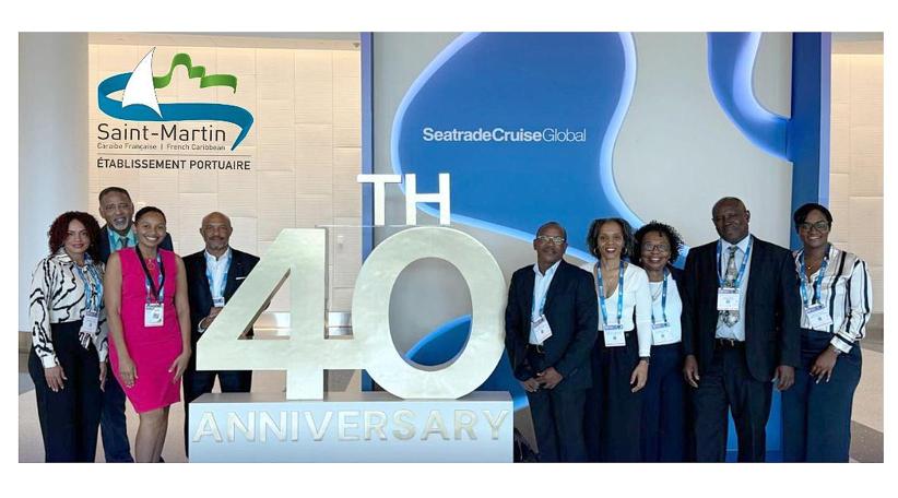 El Puerto de Saint Martin exhibe el encanto caribeño en Seatrade Cruise Global 2025.