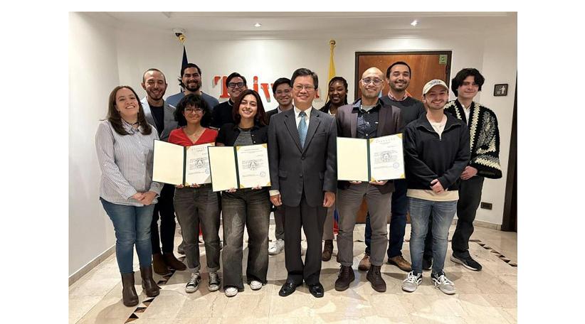 La Oficina Comercial de Taipéi en Colombia impulsa el intercambio cultural con jóvenes beneficiarios de becas Taiwán 2025