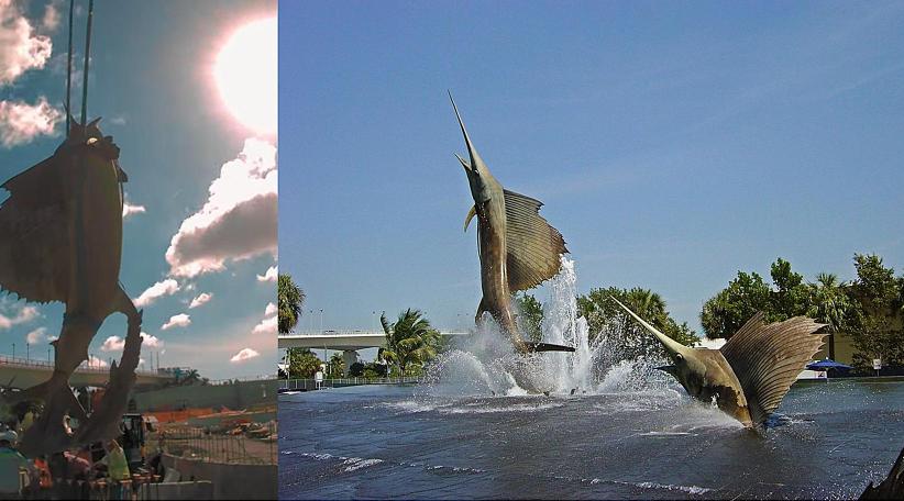 El emblemático “Sailfish in Three Stages of Ascending” vuelve a brillar en Fort Lauderdale
